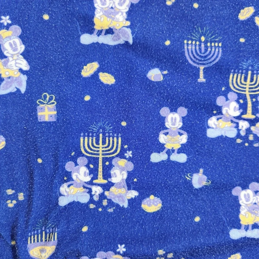 Disney Minnie Mouse Hanukkah Nightgown Girls Size 5/6 Blue Ruffle Sleep Gown PJ